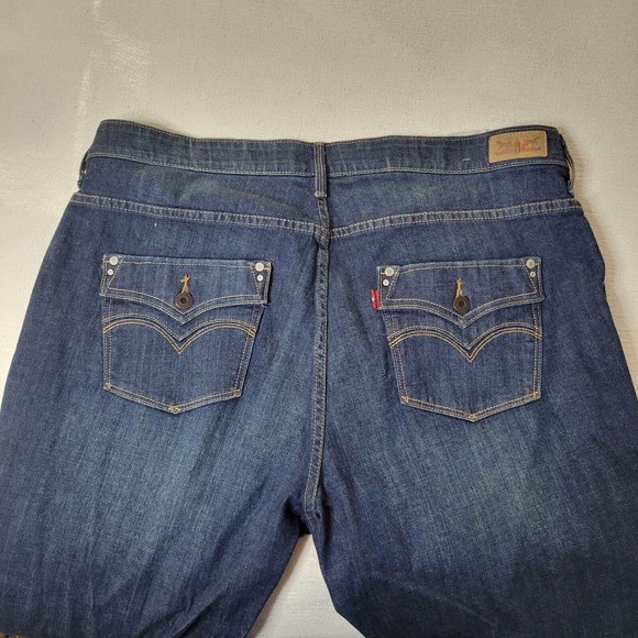 Levis Jeans Perfect Waist 525 Bootcut Womens Sz 22 M Flap Pockets Dark Wash New - Picture 9 of 16
